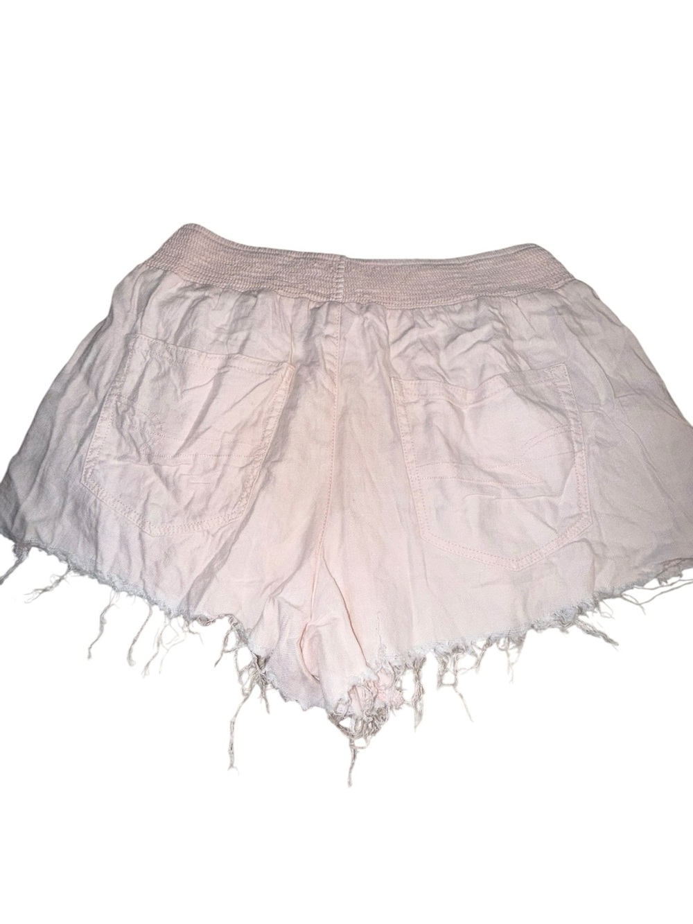 American Eagle Outfitters Pale Pink Frayed Cargo Shorts